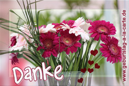Blumenstrau als Dankeskarte