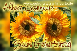 Geburtstagskarte Sonnenblumen